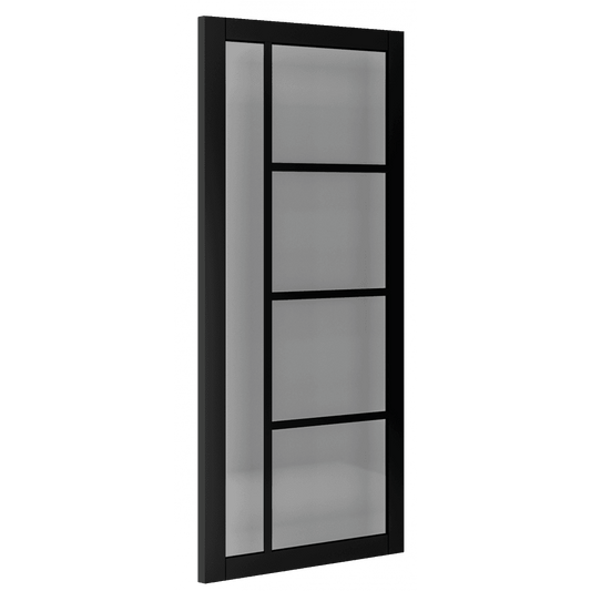 Deanta Brixton Fully Finished Internal Black Door with Tinted Glass 35BRITGBLP
