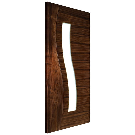 Deanta Cadiz Fully Finished Internal Walnut Door with Clear Glass 35CADWGXFSC