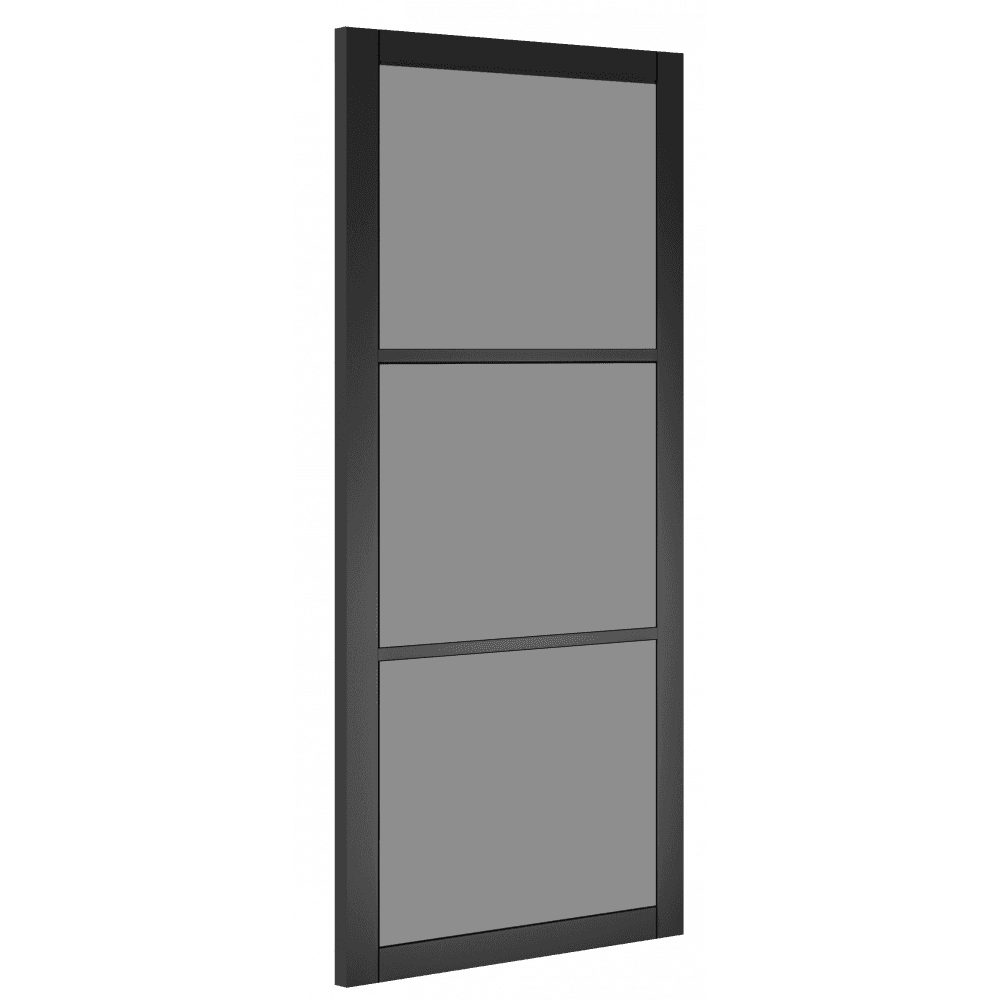 Deanta Camden Fully Finished Internal Black Door with Tinted Glass 35CAMTGBLP