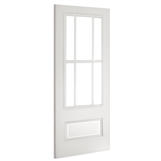 Deanta Canterbury White Primed Internal Door with Clear Glass 35CANGWHP