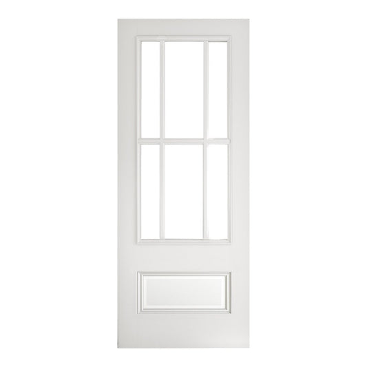 Deanta Canterbury White Primed Internal Door with Clear Glass 35CANGWHP