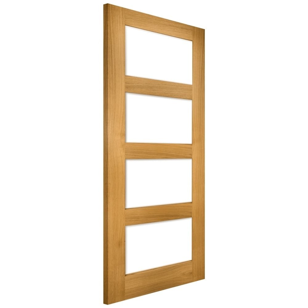 Deanta Coventry Fully Finished Internal Oak Door with Clear Glass 35HP1GCXFSC