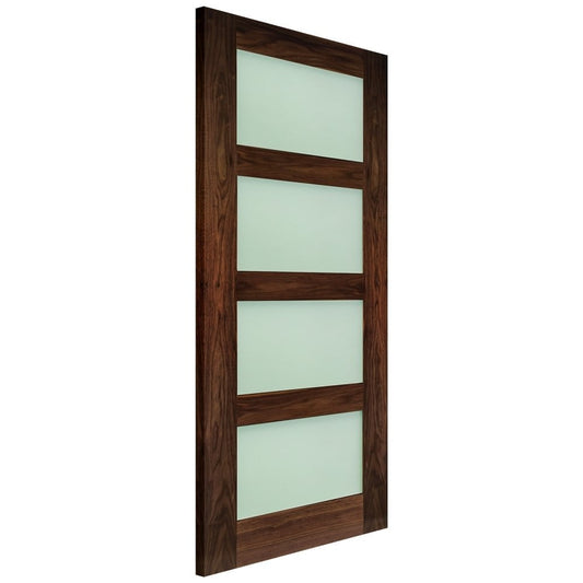 Deanta Coventry Fully Finished Internal Walnut Door with Obscure Glass 35HP1WGFXFSC