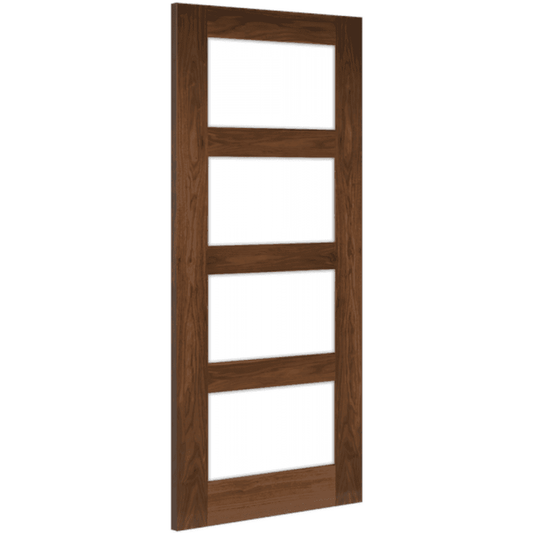 Deanta Coventry Fully Finished Walnut Glazed FD30 Fire Door 45HP1GWF/DX