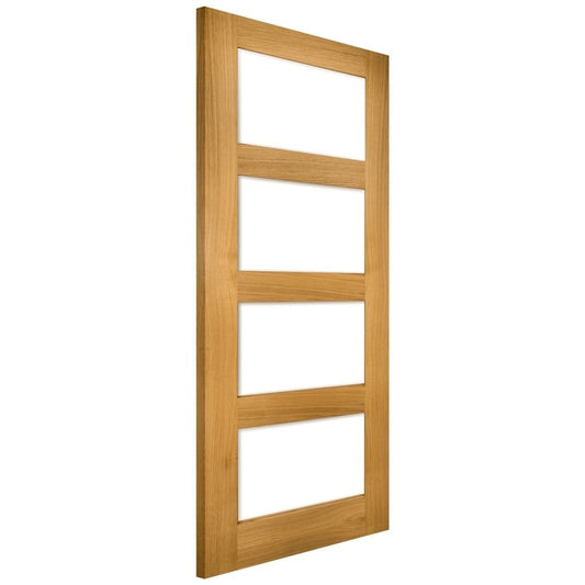 Deanta Coventry Unfinished Internal Oak Door with Clear Glass 35HP1GCUNX