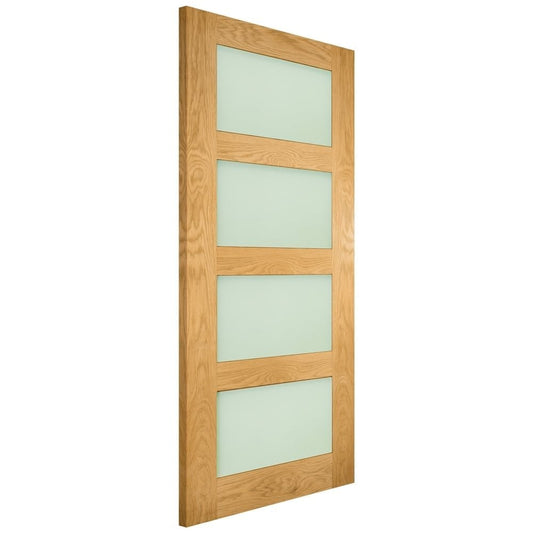 Deanta Coventry Unfinished Internal Oak Door with Obscure Glass 35HP1GFUNX