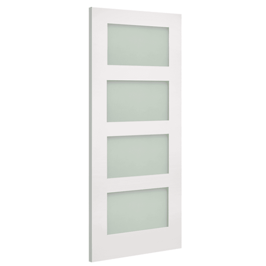 Deanta Coventry White Primed Internal Door with Frosted Glass 35COVGFWH