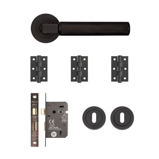 Deanta Delphi Matt Black Handle Bedroom Pack DELMOKMB