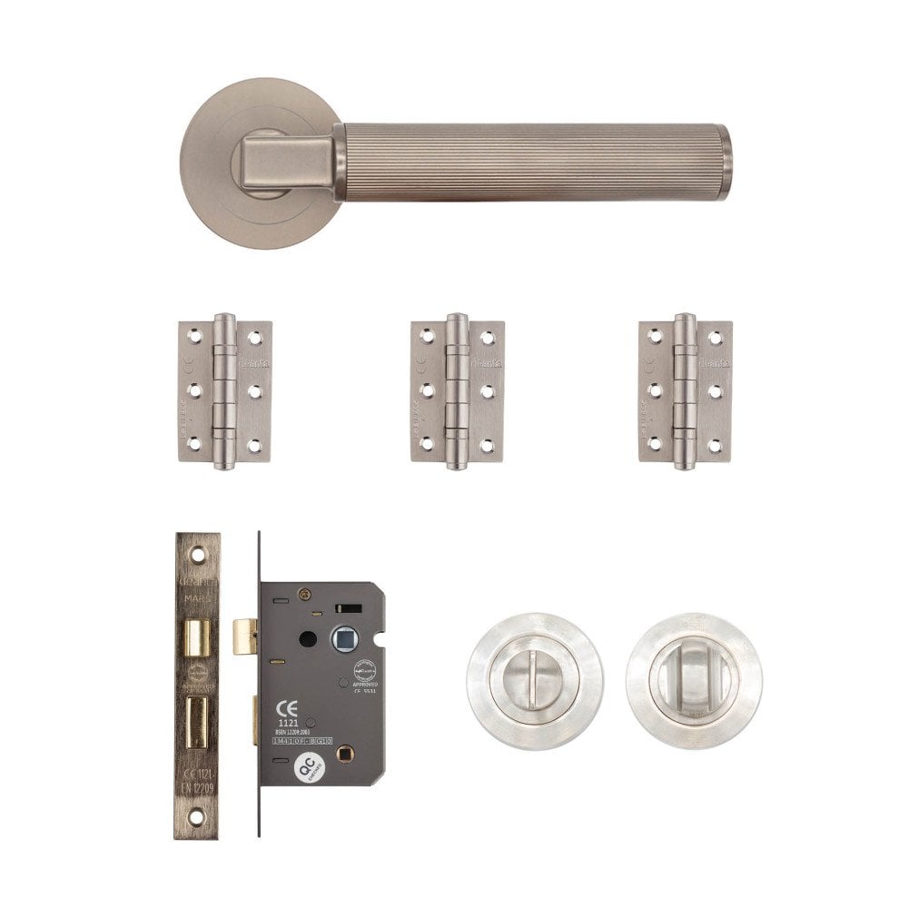Deanta Delphi Satin Nickel Handle Bathroom Pack DELBAKSN