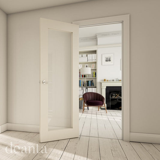 Deanta Denver White Primed Internal Door with Clear Glass 35NM6GWHP