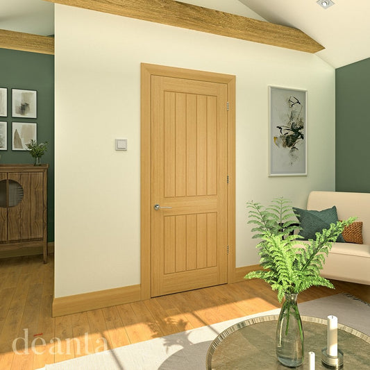 Deanta Ely 2 Panel Oak Fully Finished ELY2PXFSC