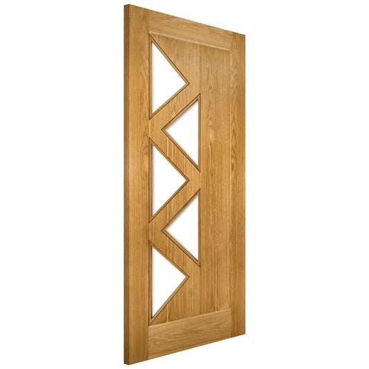 Deanta Ely 5L Fully Finished Internal Oak Door with Clear Glass 35ELYGXFSC