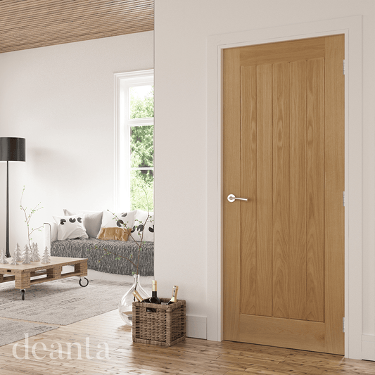 Deanta Ely Fully Finished Internal Oak FD60 Fire Door 54ELYFDX