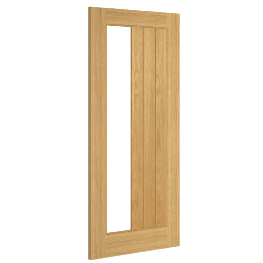 Deanta Ely fully finished oak 1SL glazed FD30 fire door