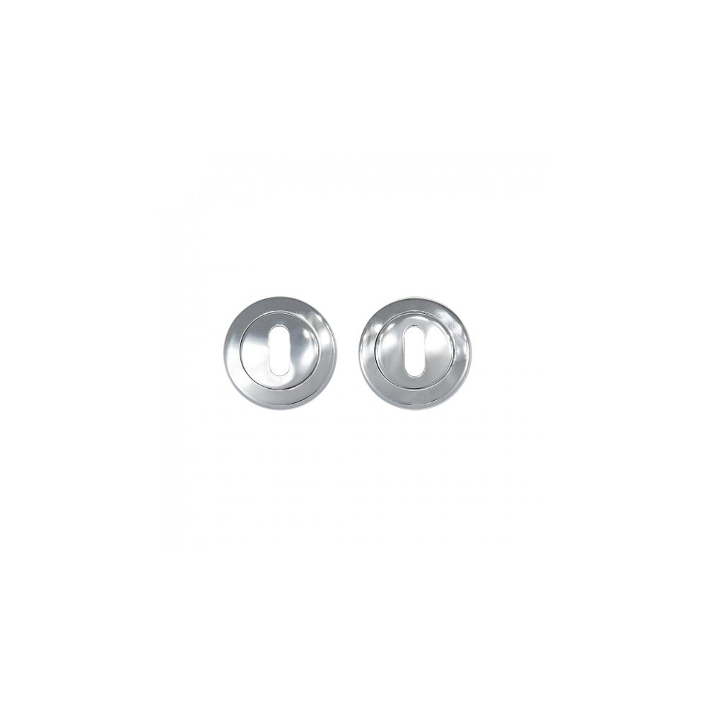Deanta Escutcheon (Pair) Polished Chrome - Round Rose ROUESCCP