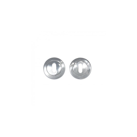 Deanta Escutcheon (Pair) Polished Chrome - Round Rose ROUESCCP