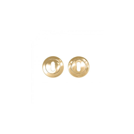 Deanta Escutcheon (Pair) Satin Brass - Round Rose ROESCSB