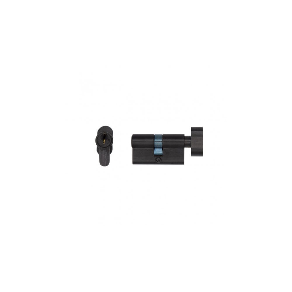 Deanta Euro Cylinder Lock Black Steel Finish CKKBS3