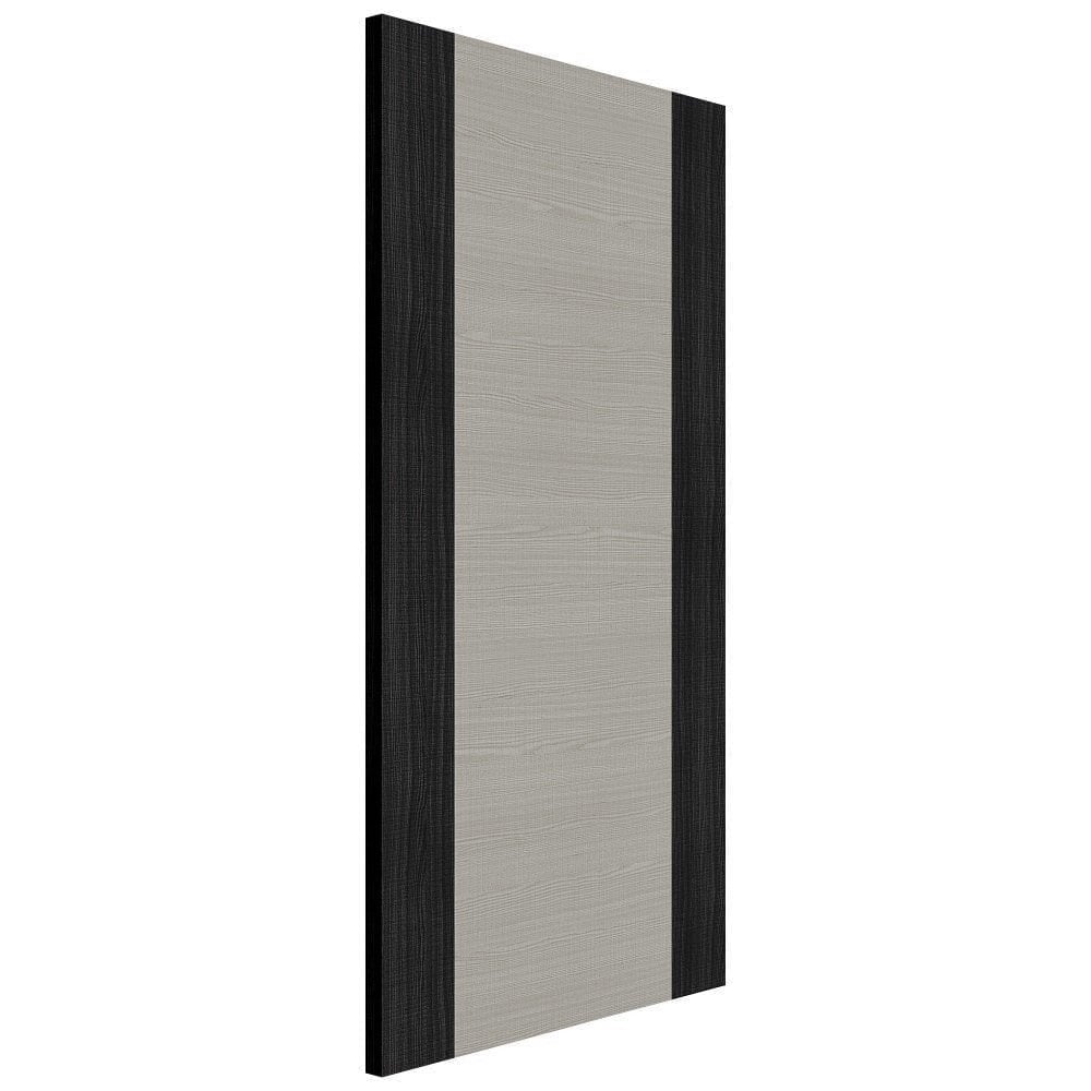 Deanta Flush Light Grey Ash Dark Grey Edges FD30 6mm Lipping Fire Door 45FLLGEFDX