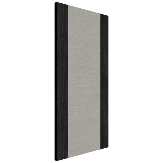 Deanta Flush Light Grey Ash Dark Grey Edges FD30 6mm Lipping Fire Door 45FLLGEFDX