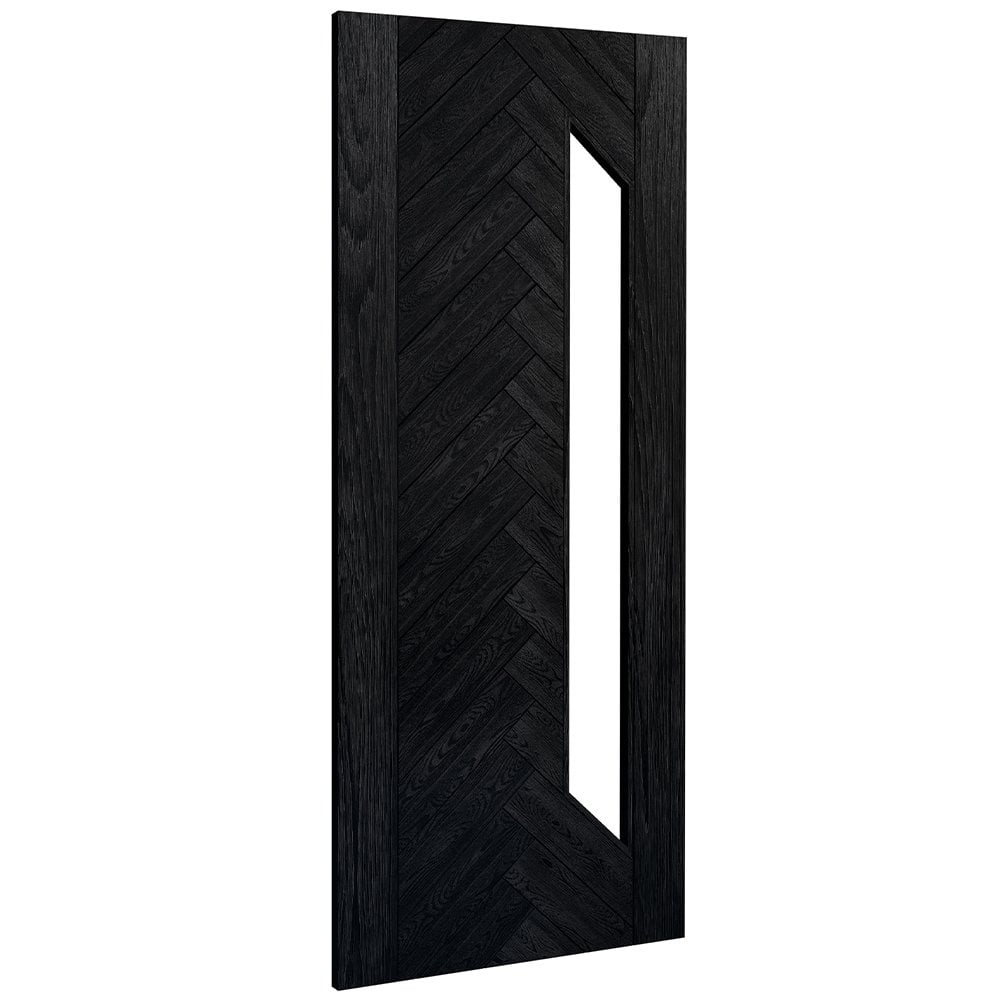 Deanta Fontaine Brushed Black Internal Clear Glass Door 35FONGBX