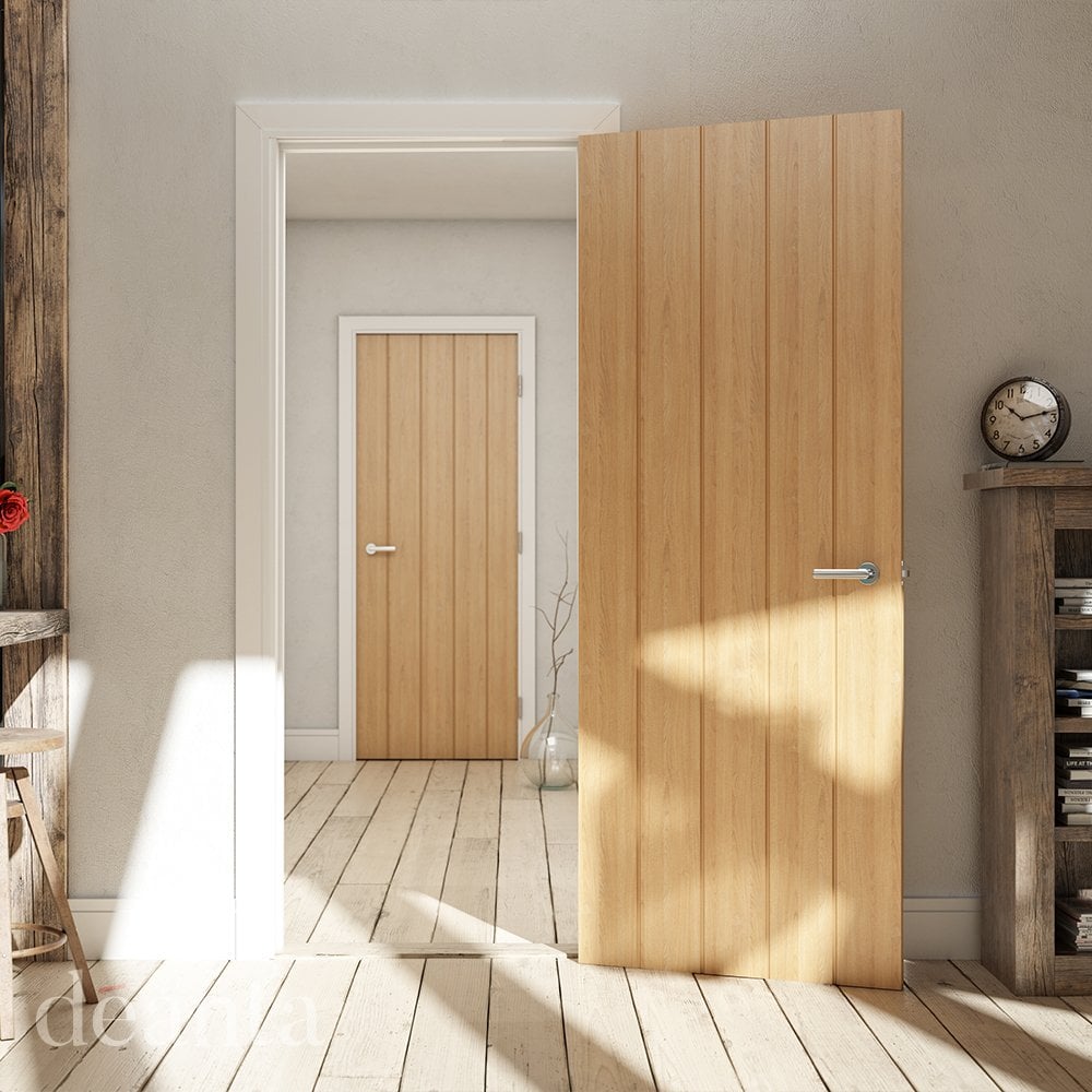 Deanta Galway Unfinished Oak FD30 Fire Door 45GALF/DUNX