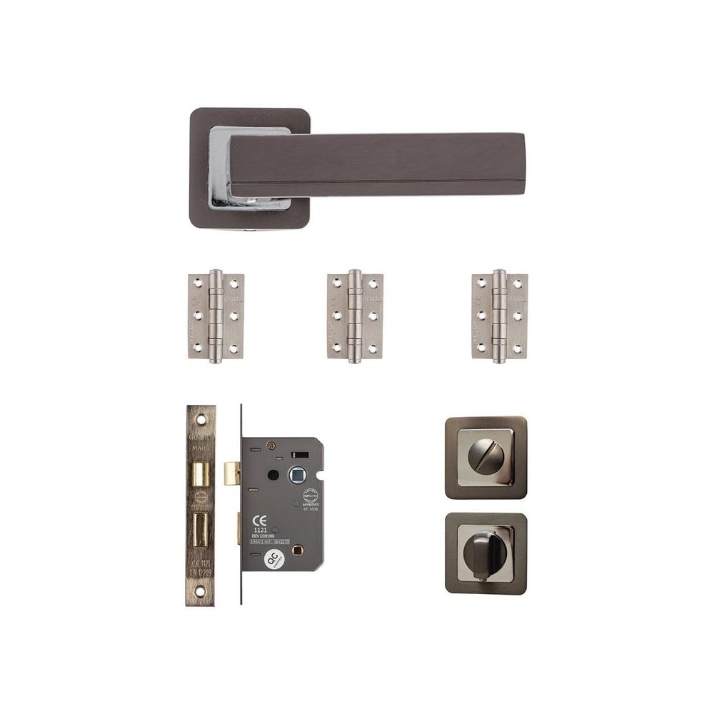 Deanta Invictus Bathroom Kit Matt Satin Black Finish INVBAK
