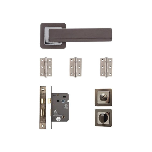 Deanta Invictus Bathroom Kit Matt Satin Black Finish INVBAK