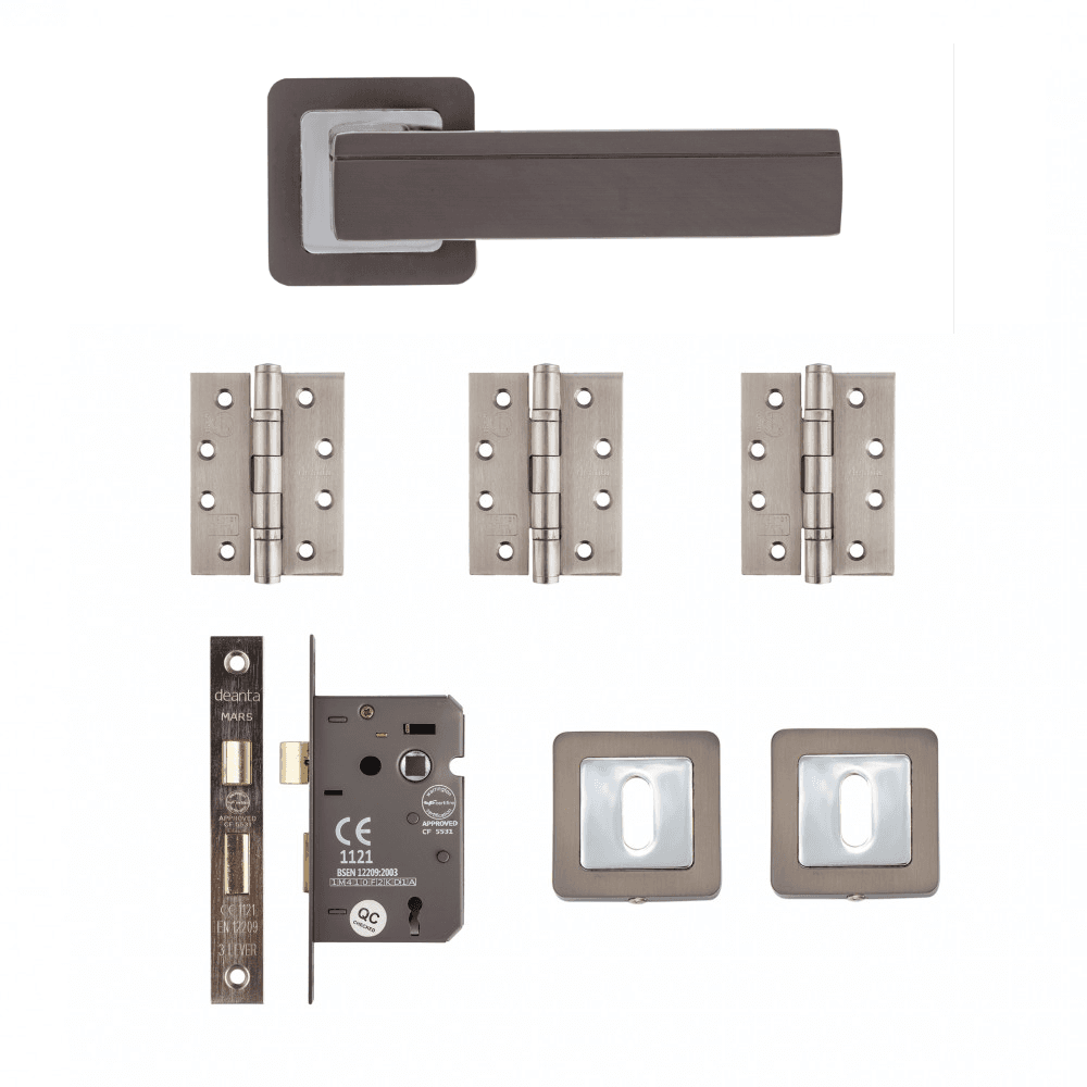 Deanta Invictus Mortice Kit Matt Satin Black Finish INVMOK