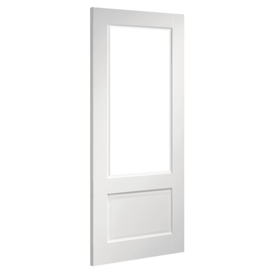 Deanta Madison White Primed Internal Door with Clear Bevelled Glass 35NM3GWHPFSC
