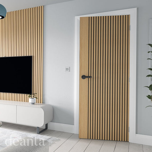 Deanta Malmo Fully Finished Internal Oak FD30 Fire Door 45MALFDXFSC