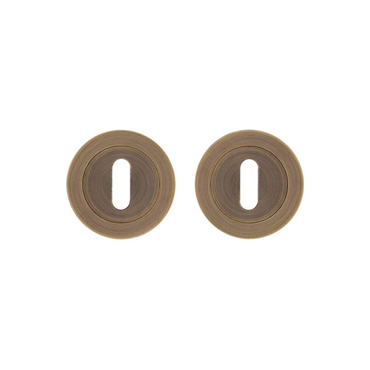 Deanta Matt Antique Brass Escutcheon (Pair) ROESCMAB
