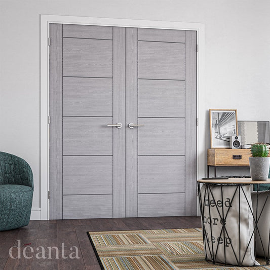 Deanta Montreal Fully Finished Internal Light Grey Ash Fire Door 45MONF/DLXFSC
