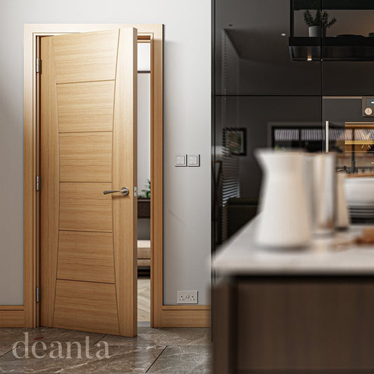 Deanta Pamplona Fully Finished Internal Oak Fire Door 45PAMPF/DXFSC