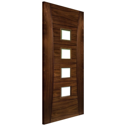 Deanta Pamplona Fully Finished Internal Walnut Door with Clear Glass 35PAMPWGBXFSC