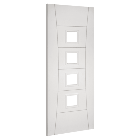 Deanta Pamplona White Primed Glazed FD30 Fire Door 45PAMPCGF/DWHP