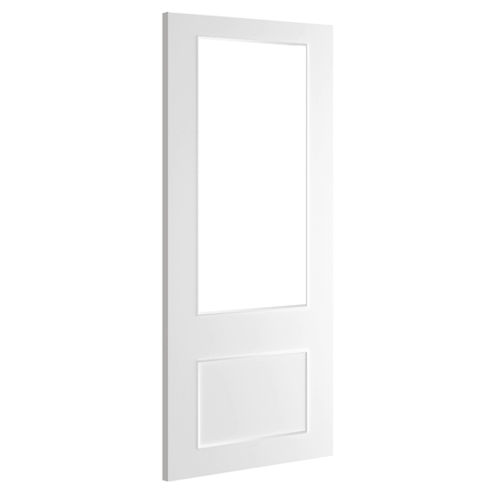 Deanta Sandringham White Primed Bevelled Glaze Internal Door 40SANGWHP