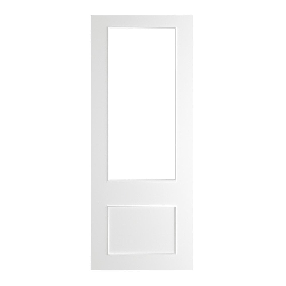 Deanta Sandringham White Primed Bevelled Glaze Internal Door 40SANGWHP, view 3