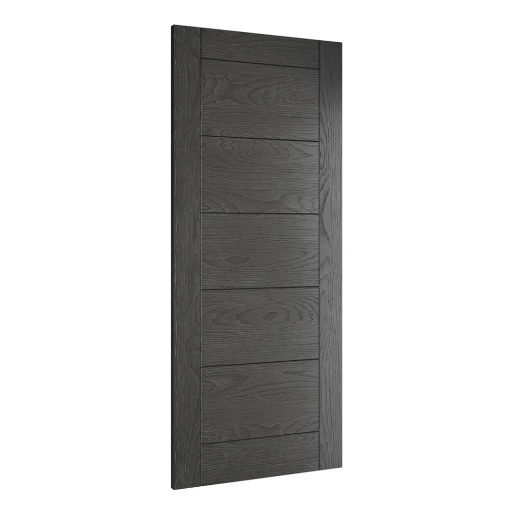 Deanta Seville Brushed Black Internal Oak Fire Door 45SEVFDBXFSC