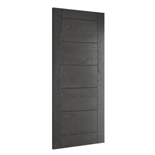 Deanta Seville Brushed Black Internal Oak Fire Door 45SEVFDBXFSC
