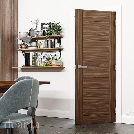 Deanta Seville Fully Finished Internal Walnut Door 35UK12WXFSC