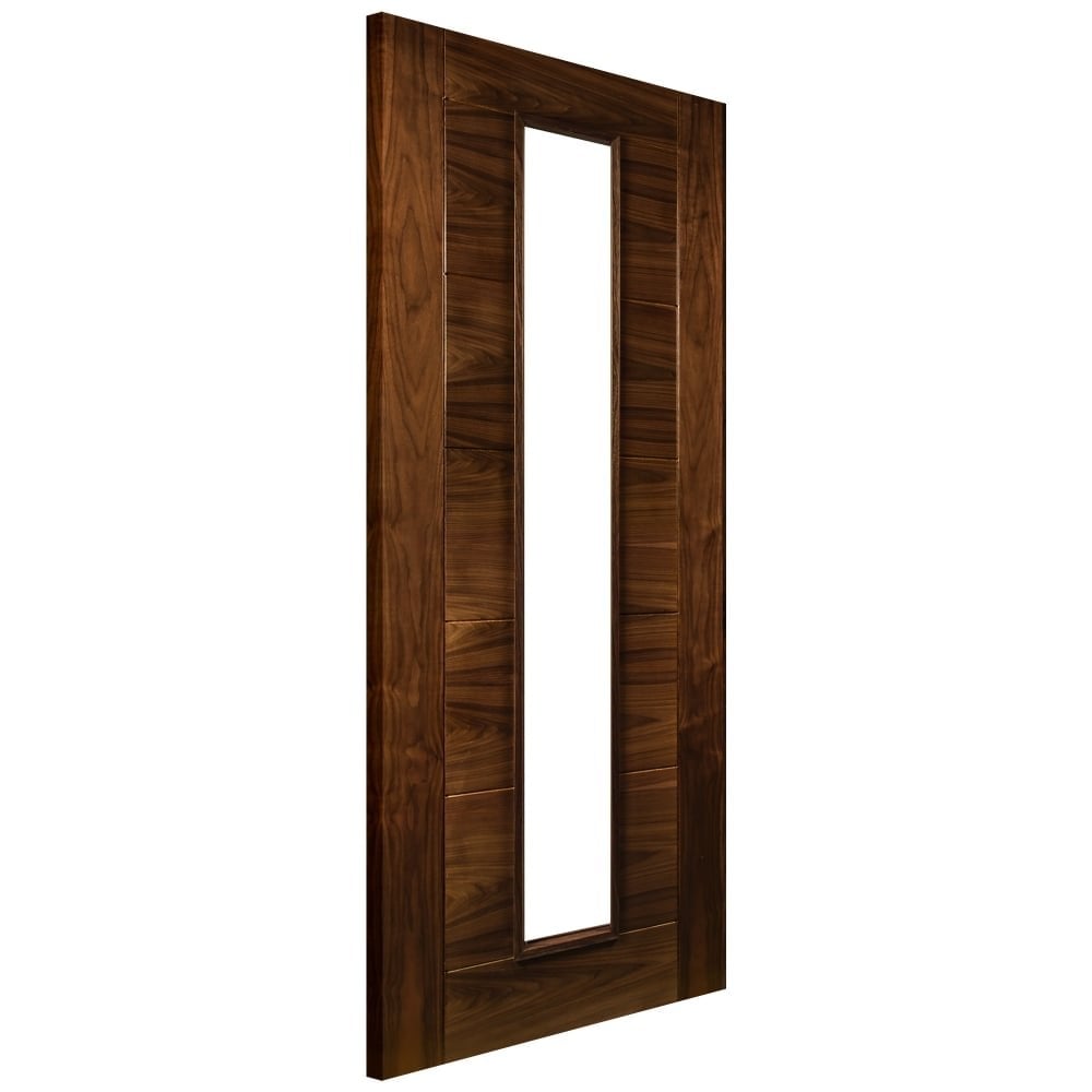 Deanta Seville Fully Finished Internal Walnut Door with Clear Glass 35UK16GWXFSC