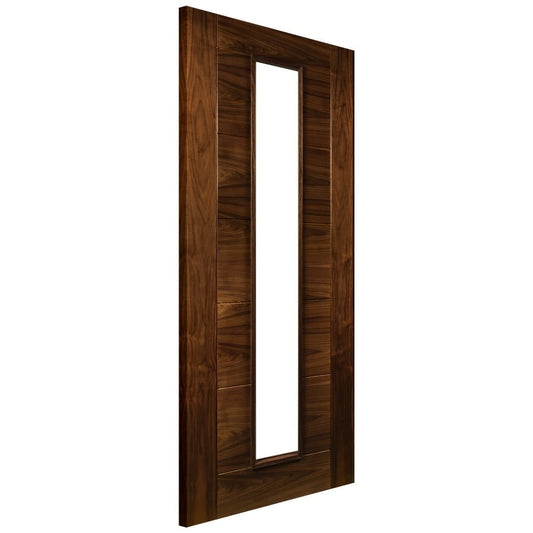 Deanta Seville Fully Finished Internal Walnut Door with Clear Glass 35UK16GWXFSC