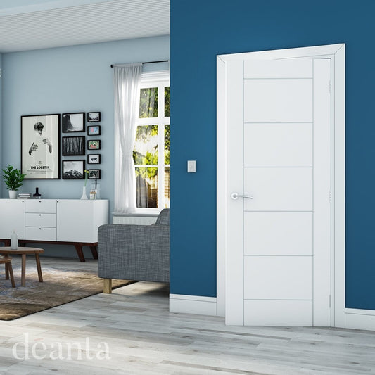 Deanta Seville White Primed Internal FD60 Fire Door 54SEVFDWHP