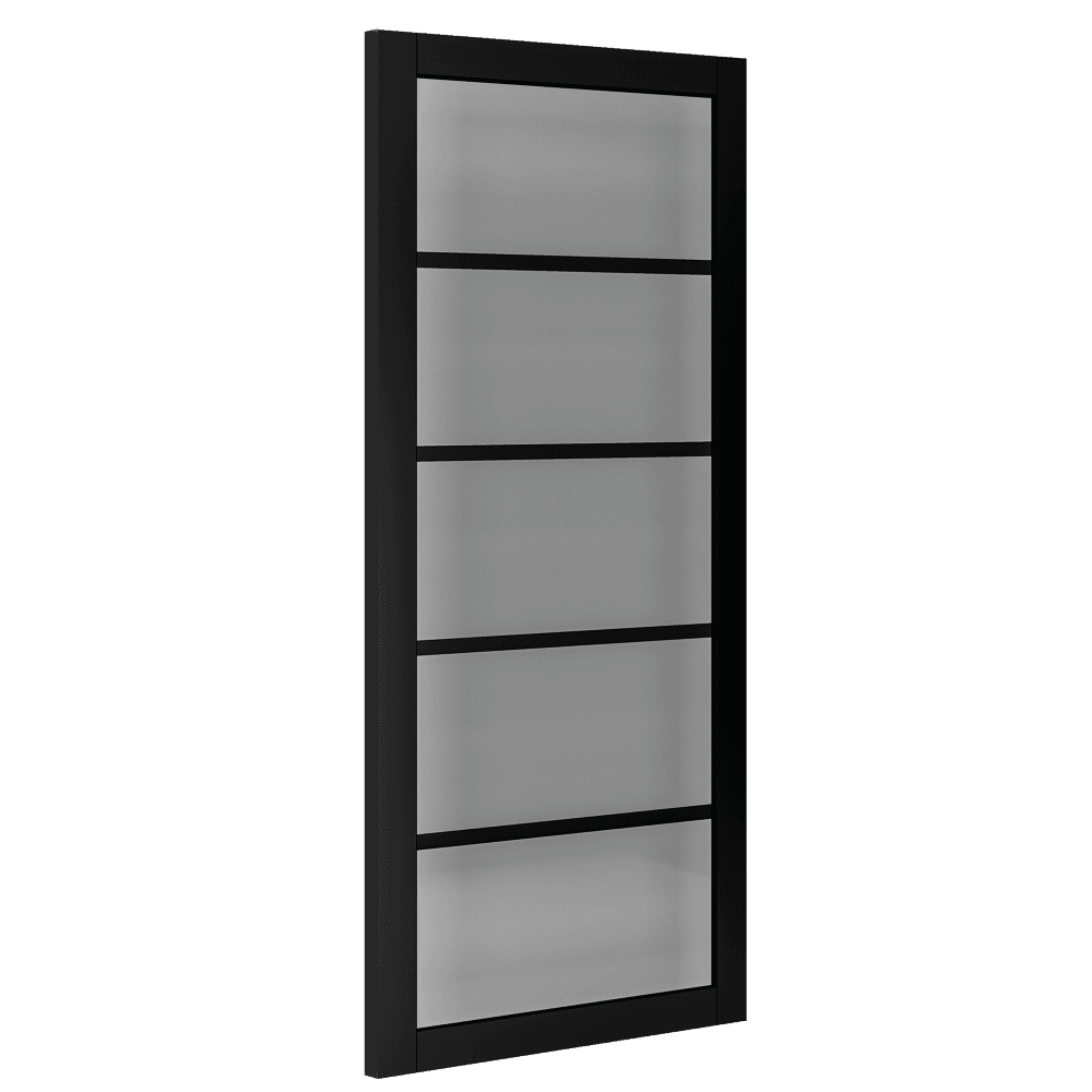 Deanta Shoreditch Fully Finished Internal Black Door with Tinted Glass 35SHOTGBLP