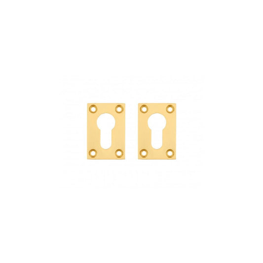 Deanta Slim Escutcheon (Pair) Satin Brass - Rectangle Rose RECESCSBR