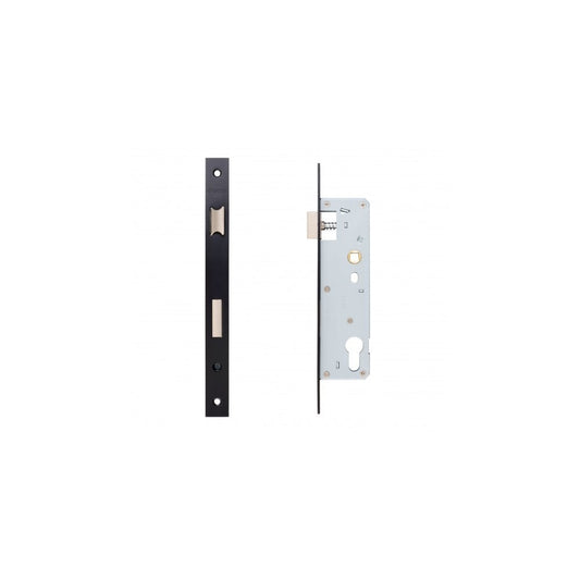 Deanta Slim Euro Profile Sashlock Black Steel Square SLSLBSEU