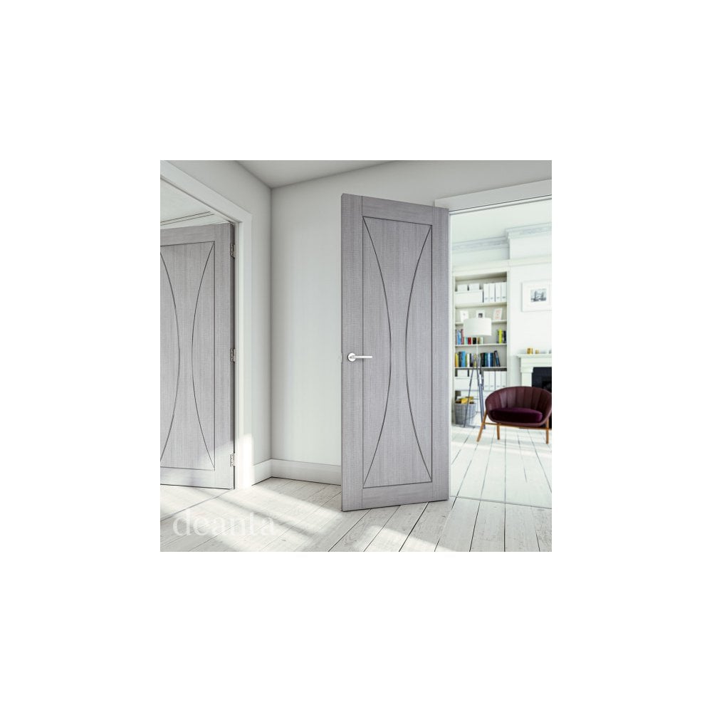 Deanta Sorrento Fully Finished Internal Light Grey Door 35SORLXFSC