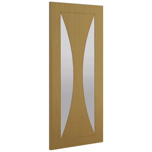 Deanta Sorrento Fully Finished Internal Oak Door with Clear Glass 35SORGXFSC