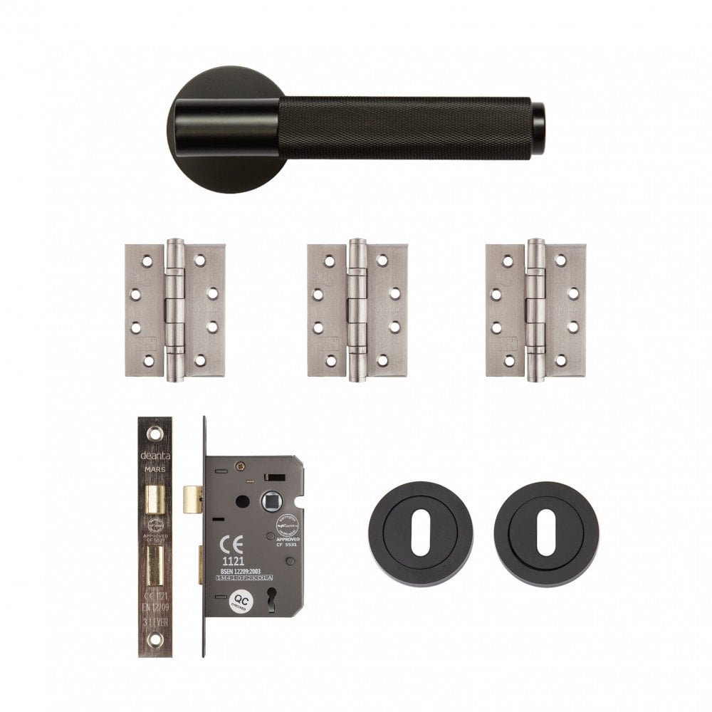 Deanta Sparta Mortice Kit Matt Black Finish SPAMOK